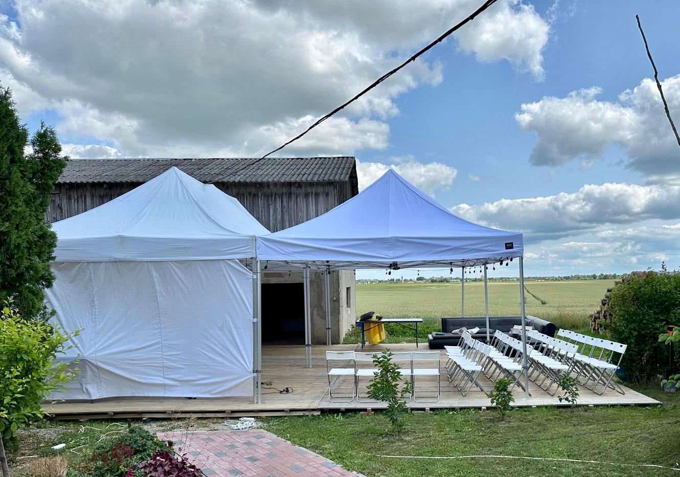 Ballīšu komplekts 3×6 m, balts, LUX